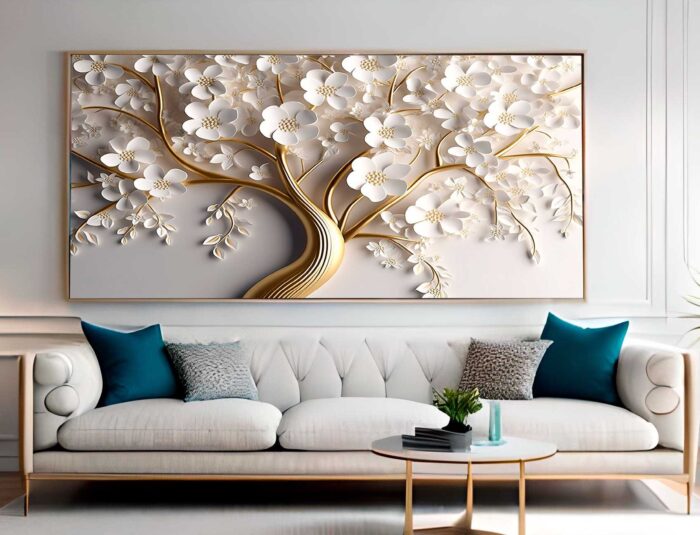 QUADRO FLORAL ARTE DOURADA DECOR - Imagem 5