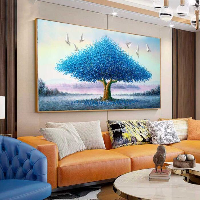 QUADRO ILSUTRAÇÃO A ARVORE AZUL - Imagem 5