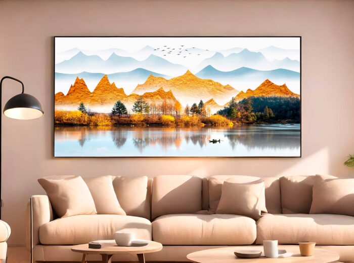 QUADRO ABSTRATO A BELA  PAISAGEM - Imagem 5