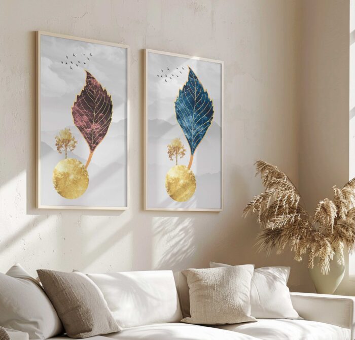 KIT DE QUADROS MODERNA ILUSTRAÇÃO DE  DECORAÇÃO - Imagem 5