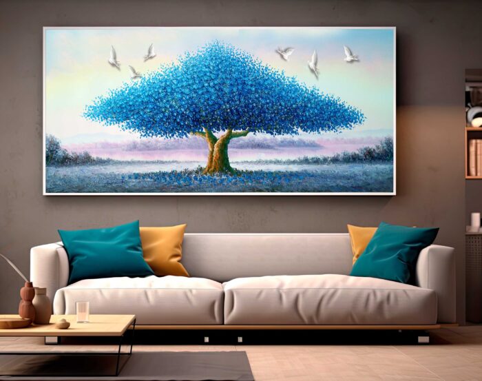 QUADRO ILSUTRAÇÃO A ARVORE AZUL - Imagem 4
