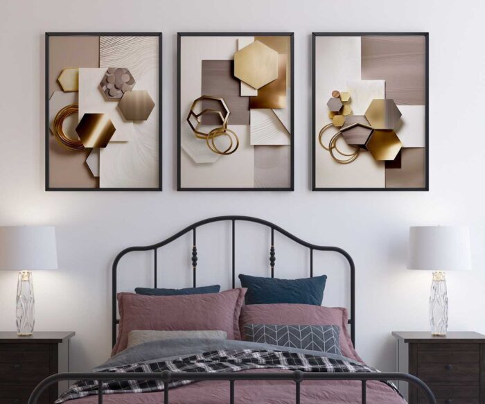 CONJUNTO 3D ABSTRATOS GEOMETRICOS 3D - Imagem 5