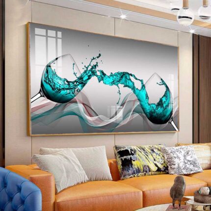 QUADRO ARTE LUXO EM TAÇAS DECOR