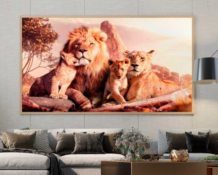 QUADRO UMA LINDA FAMILIA DE LEÕES - Imagem 5