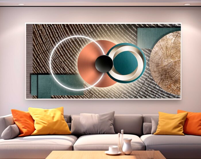 QUADRO UMA BELA ARTE GEOMETRICA MODERNA - Imagem 5