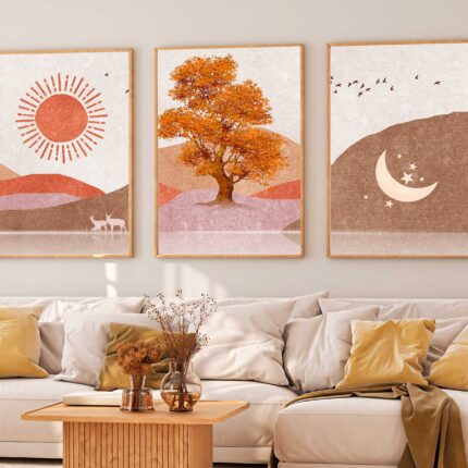 CONJUNTO ILUSTRAÇÃO A PAISAGEM DECOR
