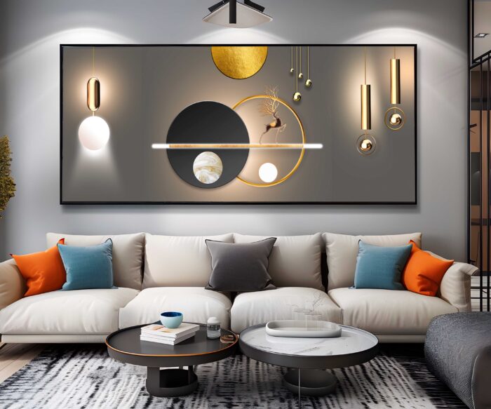 QUADRO ILUSTRAÇÃO ARTE GEOM,ETRICA