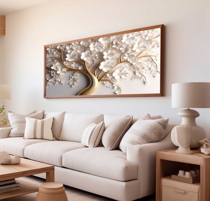 QUADRO FLORAL ARTE DOURADA DECOR - Imagem 4