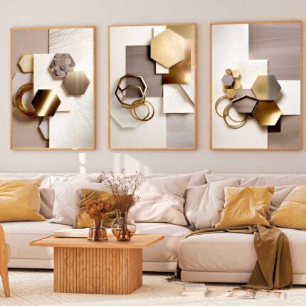 CONJUNTO 3D ABSTRATOS GEOMETRICOS 3D