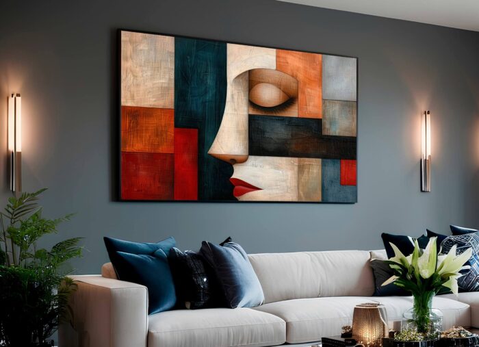 ARTE PINTURA MINIMALISTA ABSTRATA - Imagem 4
