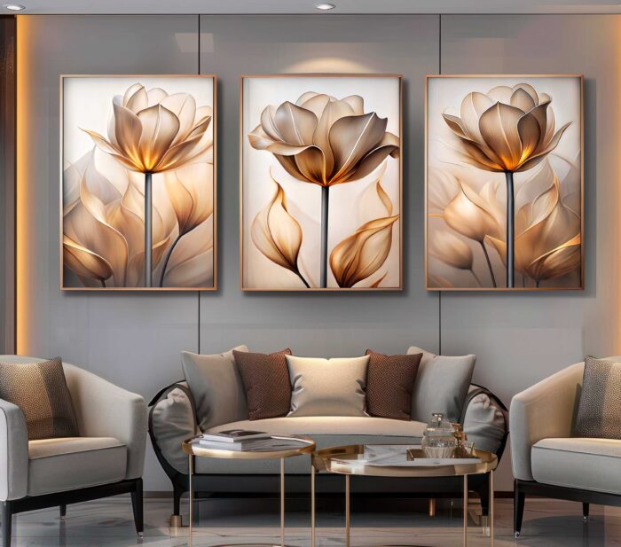 CONJUNTO LUXUOSA ILUSTRAÇÃO DOURADA - Imagem 4