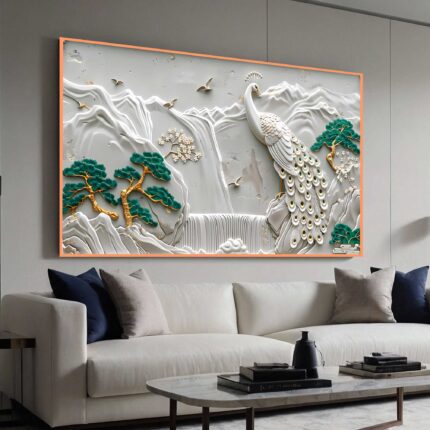 QUADRO EM BELA PAISAGEM ARTE MODERNA 3D