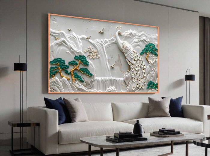 QUADRO EM BELA PAISAGEM ARTE MODERNA 3D