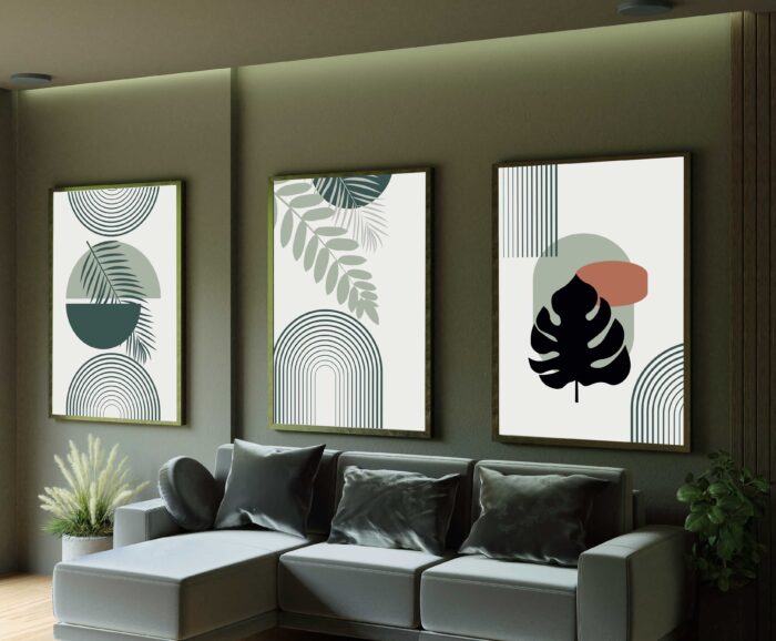 CONJUNTO COM BELA ARTE ABSTRATA DECOR - Imagem 5