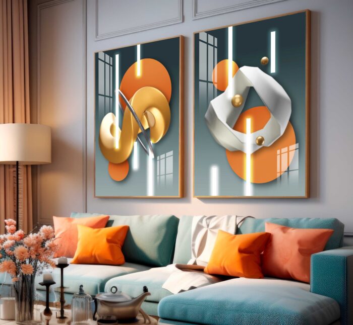 KIT DE DECORAÇÃO 3D GEOMETRICOS MODERNOS - Imagem 5