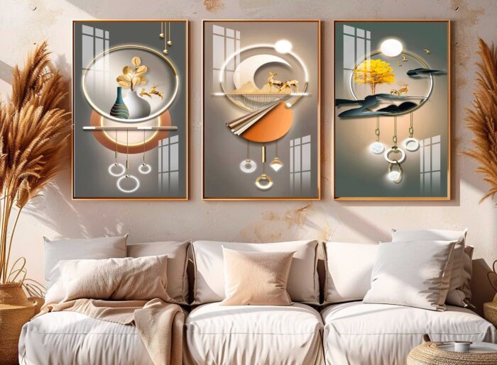CONJUNTO MODERNO EM ILUSTRAÇÕES DE DECORAÇÃO - Imagem 3