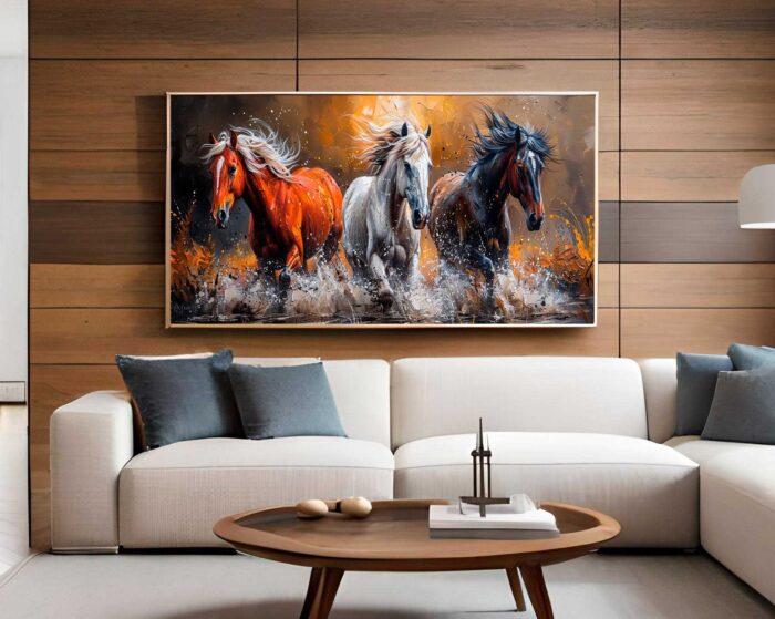 QUADRO PINTURA DE BELOS CAVALOS - Imagem 3