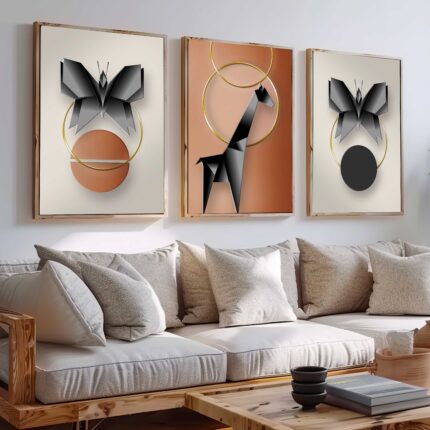CONJUNTO ARTE MODERNA ILUSTRAÇÃO EM 3D