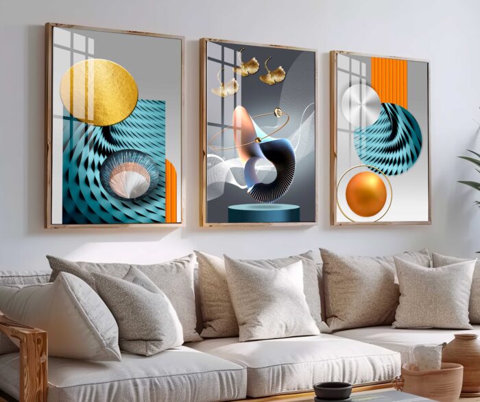 CONJUNTO EM ILUSTRAÇÃO MODERNA DE DECORAÇÃO