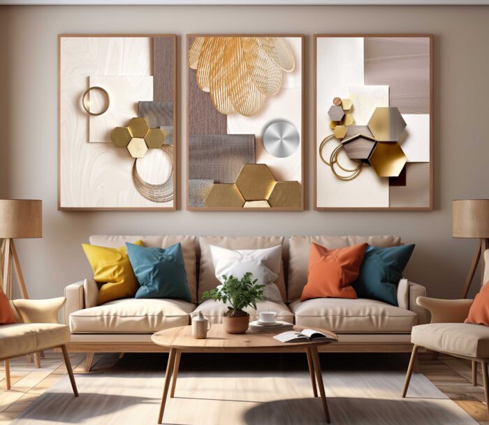CONJUNTO GEOMETRICOS EM 3D MODERNOS - Imagem 3