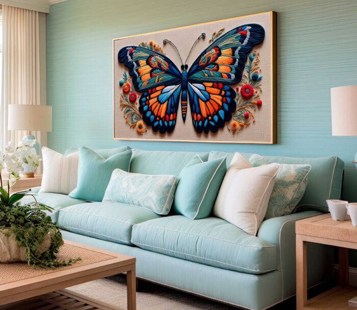 QUADRO UMA BORBOLETA EM ARTE DIGITAL DECOR - Imagem 3