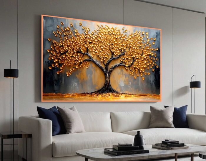 QUADRO PINTURA EM  BELA ÁRVORE ABSTRATA - Imagem 3