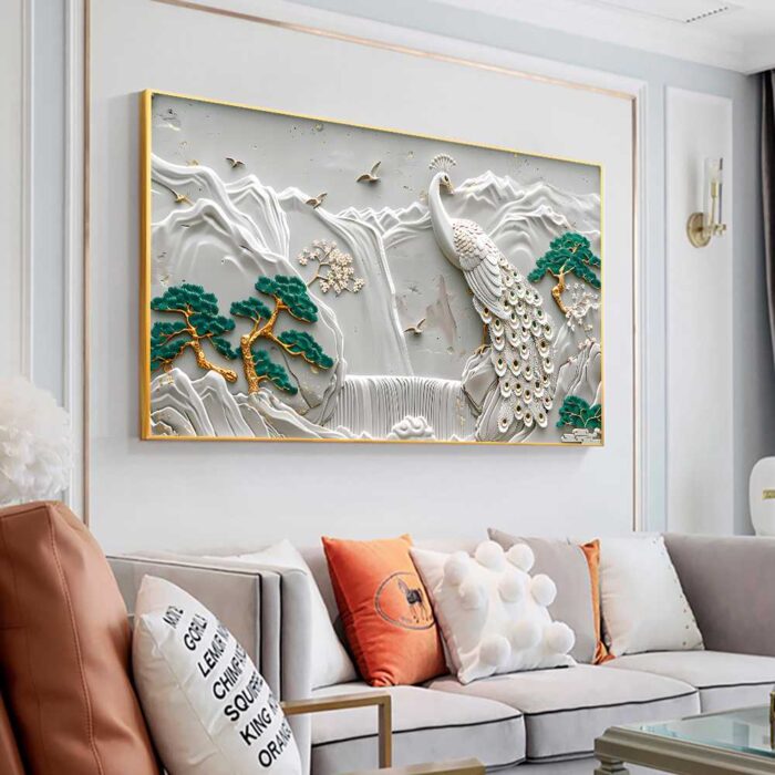QUADRO EM BELA PAISAGEM ARTE MODERNA 3D - Imagem 4