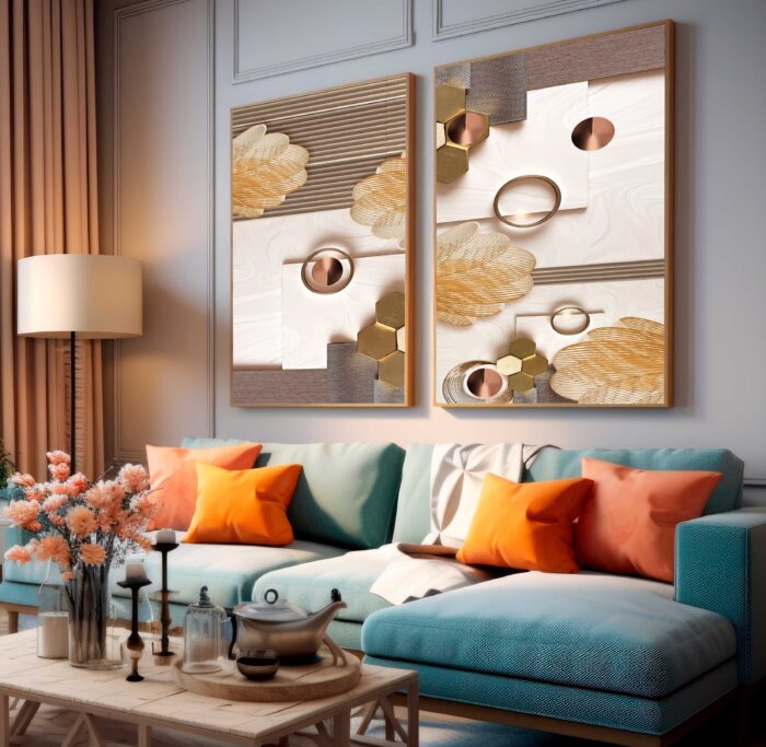 KIT DE DECORAÇÃO ILUSTRAÇÃO EM 3D MODERNO - Imagem 4