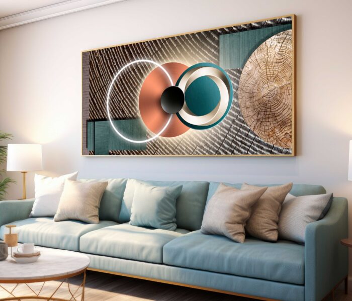 QUADRO UMA BELA ARTE GEOMETRICA MODERNA - Imagem 4