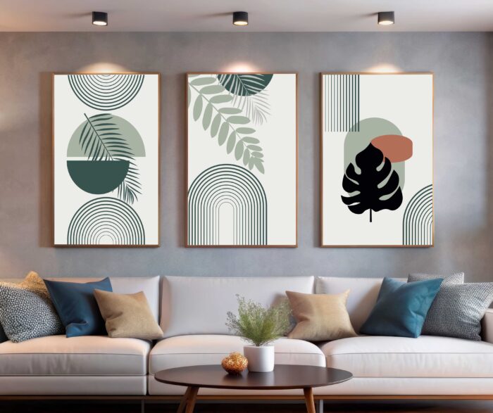 CONJUNTO COM BELA ARTE ABSTRATA DECOR - Imagem 3