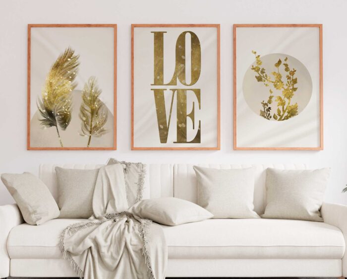 CONJUNTO ILUSTRAÇÃO LOVE FLORAL - Imagem 3