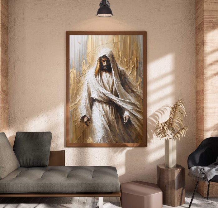 QUADRO JESUS EM BELA ARTE PINTURA - Imagem 2