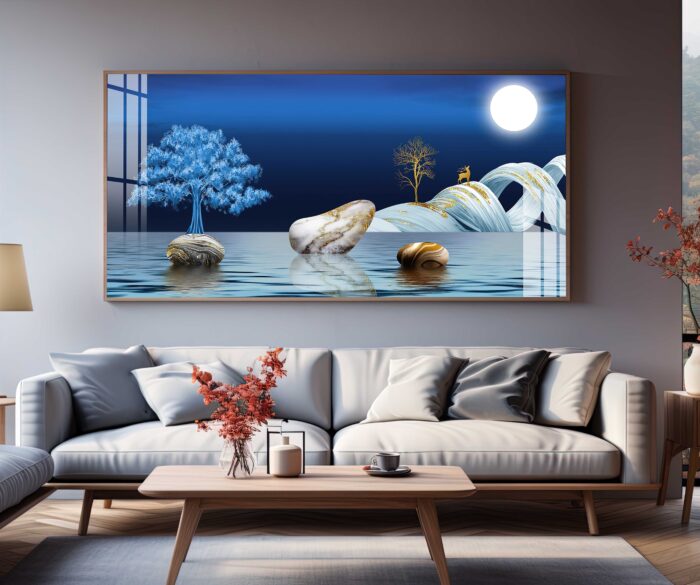 ILUSTRAÇÃO DE PAISAGEM  MODERNA EM 3D DECOR