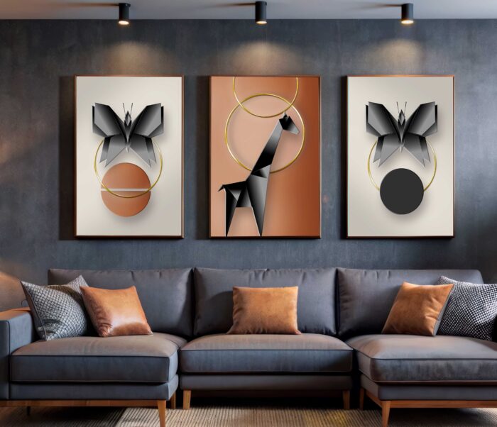 CONJUNTO ARTE MODERNA ILUSTRAÇÃO EM 3D - Imagem 3