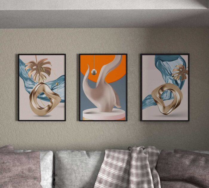 CONJUNTO ARTE DECORATIVA MODERNA - Imagem 3