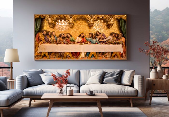 QUADRO SANTA CEIA ARTE DECOR - Imagem 3