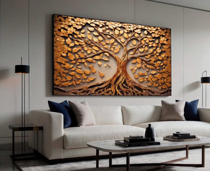QUADRO ÁRVORE DA VIDA ABSTRATA - Imagem 3