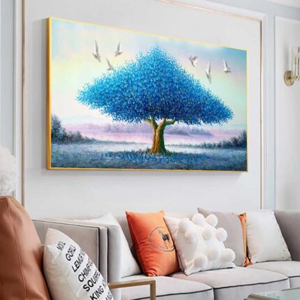 QUADRO ILSUTRAÇÃO A ARVORE AZUL