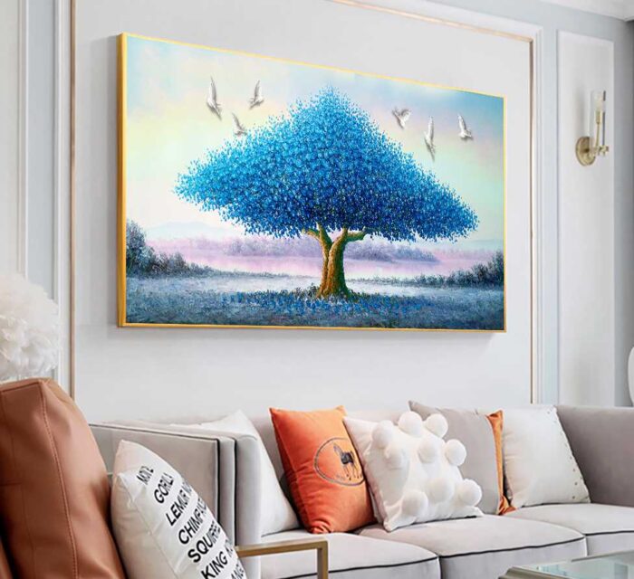 QUADRO ILSUTRAÇÃO A ARVORE AZUL