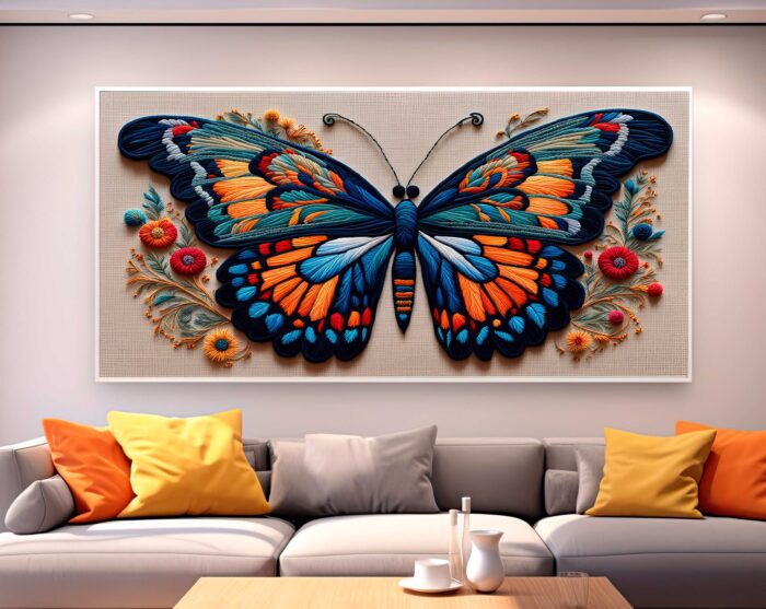 QUADRO UMA BORBOLETA EM ARTE DIGITAL DECOR - Imagem 2