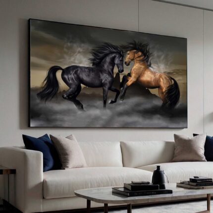 QUADRO ARTE UM CASAL DE CAVALOS