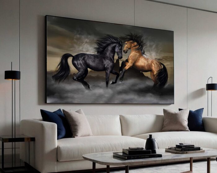 QUADRO ARTE UM CASAL DE CAVALOS