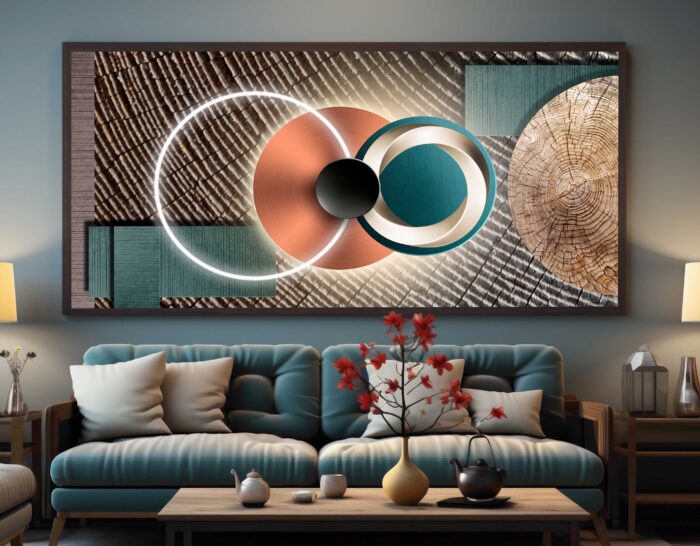 QUADRO UMA BELA ARTE GEOMETRICA MODERNA - Imagem 3
