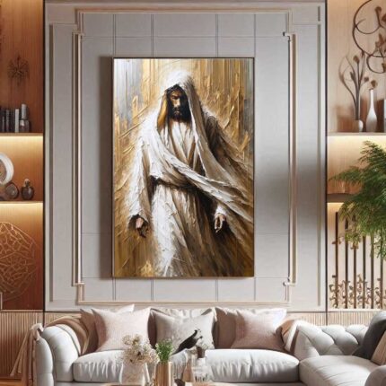 QUADRO JESUS EM BELA ARTE PINTURA