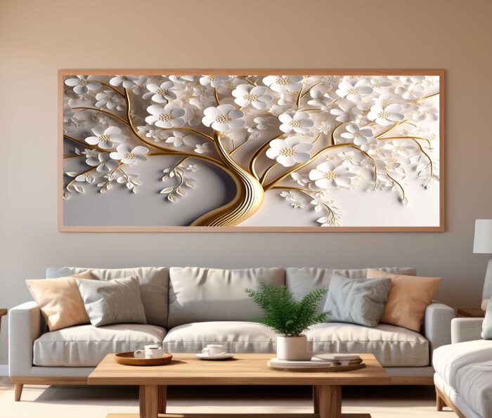 QUADRO FLORAL ARTE DOURADA DECOR - Imagem 2