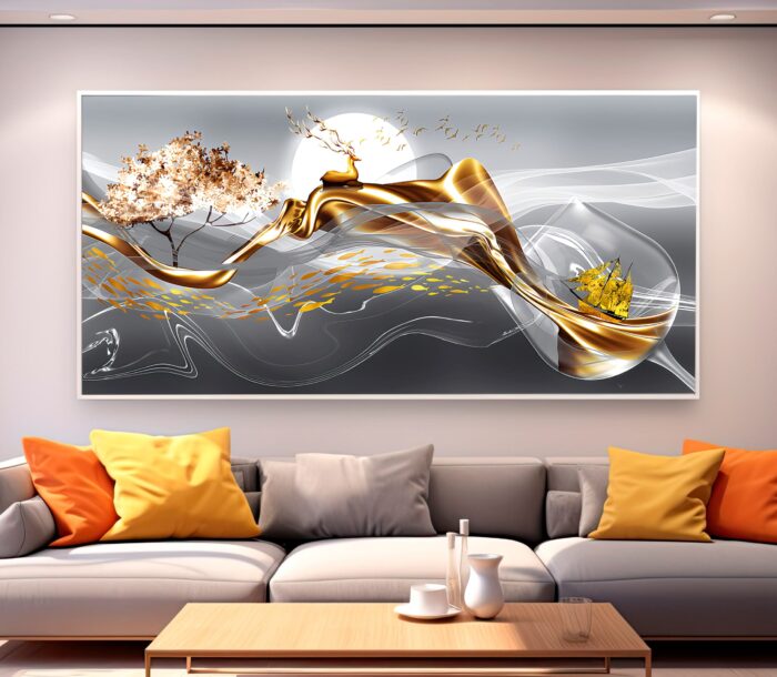 ARTE DE DECORAÇÃO ABSTRATO EM 3D DECOR