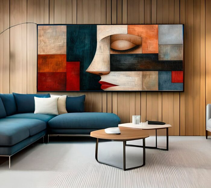 ARTE PINTURA MINIMALISTA ABSTRATA - Imagem 2