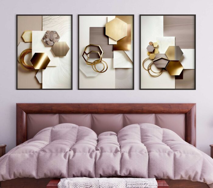 CONJUNTO 3D ABSTRATOS GEOMETRICOS 3D - Imagem 2