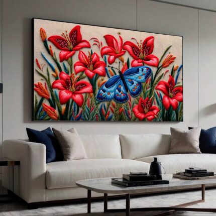 QUADRO BELA ARTE NATUREZA EM VERMELHOS