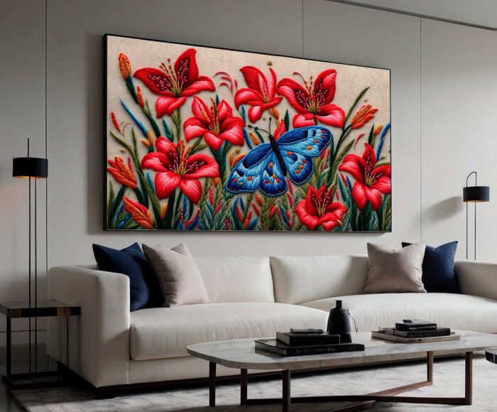 QUADRO BELA ARTE NATUREZA EM VERMELHOS